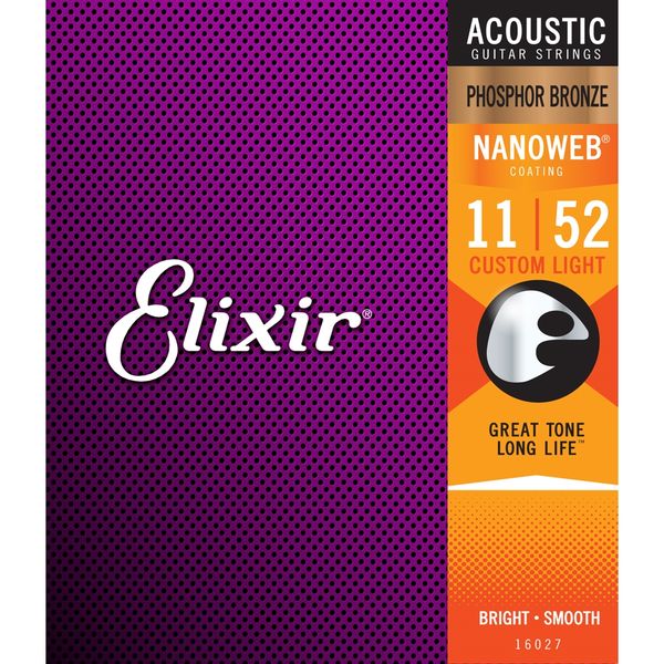 Elixir 16027 Phosphor Bronze Acoustic String 11-52