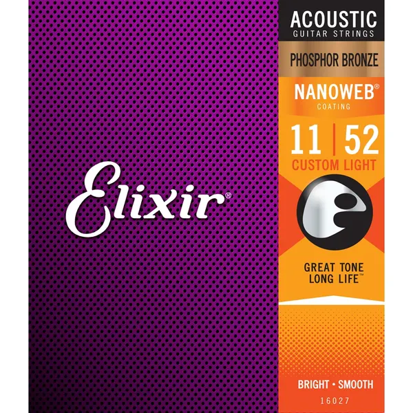 Elixir 16027 Phosphor Bronze Acoustic String 11-52